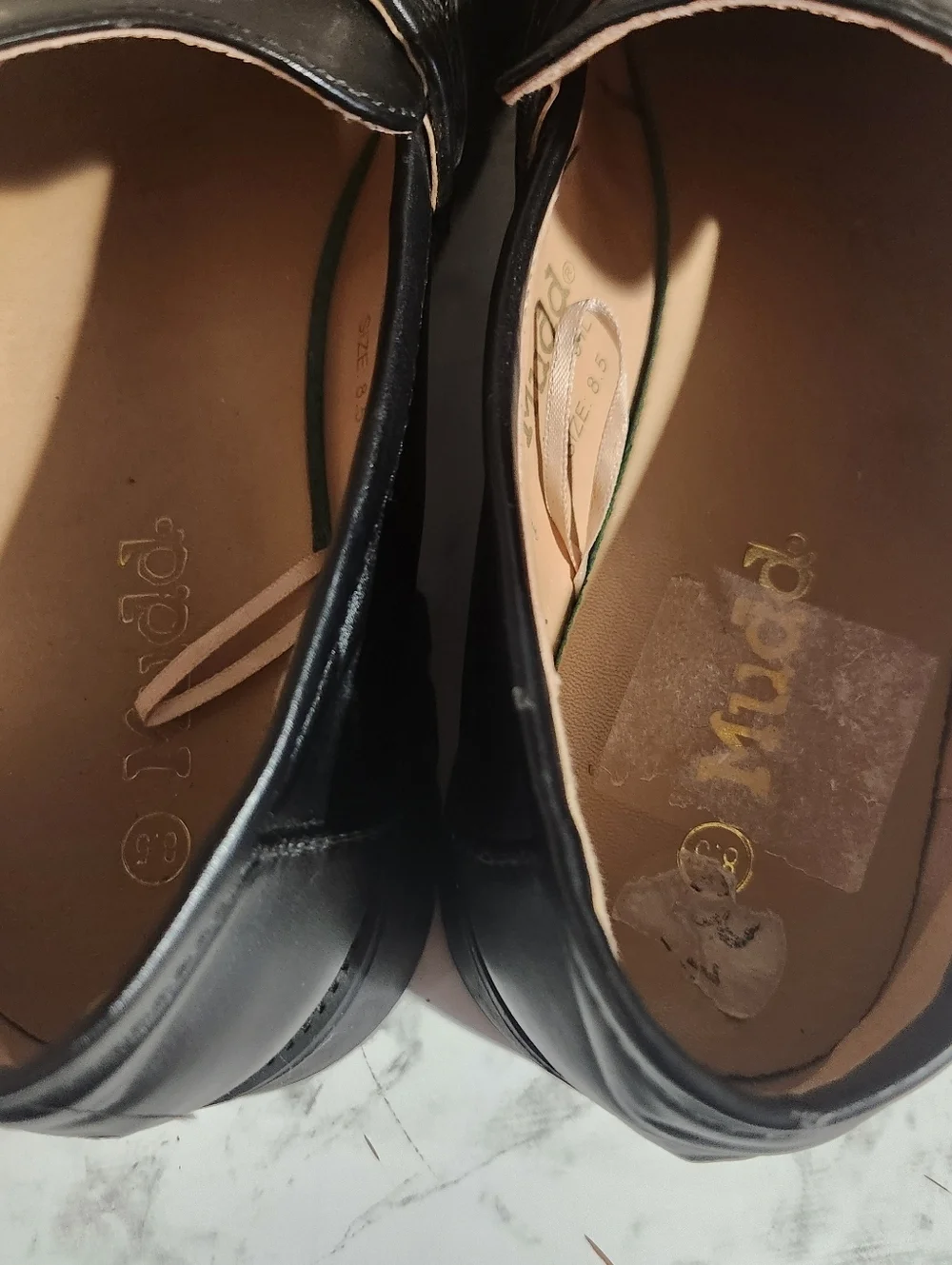 Mudd platform loafers black gold 8.5 - Picture 6 of 7